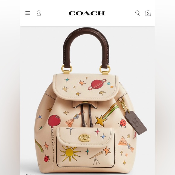 Coach Handbags - Coach x observed by us beige leather riya 21 backpack